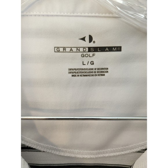 Grand Slam men's Striped Golf Polo Shirt Size M - Picture 3 of 9